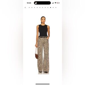 Good American Animal Print Wide Leg Pants